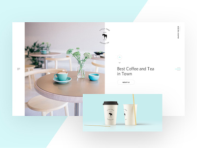 Coffee Shop Minimal clean coffee shop desktop flat landing page minimal minimalism restaurant tiles ui web webdesign