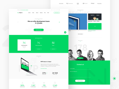 Netguru Homepage - Redesign agency contact cta flat home icons landing page services team testimonials web webdesign