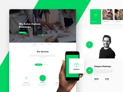 Netguru Redesign - Product Design agency contact cta flat home icons landing page product design services team web webdesign