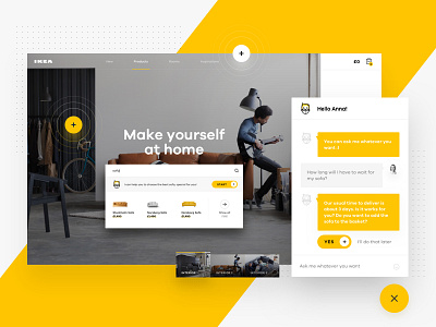 IKEA Online Experience Concept – Chat bot chat e commerce furniture ikea interior landing product redesign shop