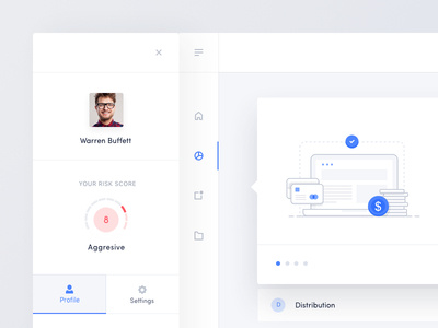 Robo Advisor - Onboarding chart dashboard finance financial gauge graph icons map onboarding pie chart statistics stats