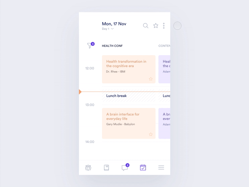 Conference App - Animation