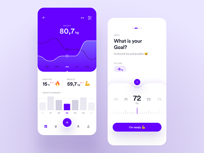 Mobile Fitness App by Michal Parulski for widelab on Dribbble