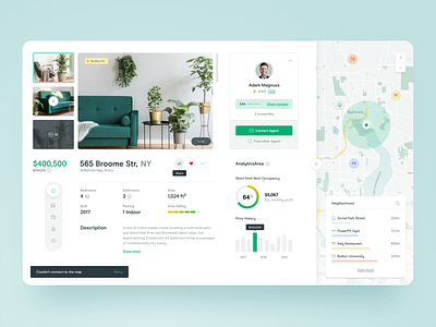 🏠Real Estate - Details apartment booking dashboard details filter flat hotel house interior map property real estate rent room sell statistics tooltip ui