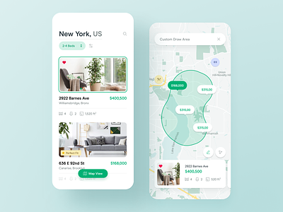 Real Estate - Mobile apartment buy dashboard details flat house ipone list listing map mobile property real estate rent rental search sell tiles ui ux