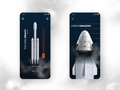 Orbital Launch Systems App app ariane blue origin crew dragon design falcon heavy graphic design mobile nasa planet probes rocket space spaceship spacex ui ux