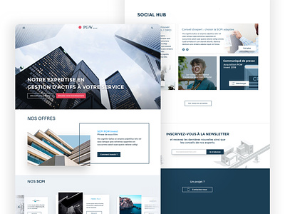 Pgw Homepage app branding corporate design corporate identity design finance graphic design homepage illustration investments real estate sketch typography ui ux vector web website