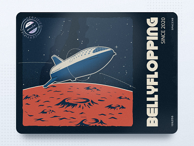 Belly Flopping since 2020 🚀 artwork branding card design graphic design illustration illustrator mars nasa nft planet rocket space spacex stars starship ui vector