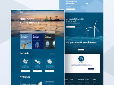 Nantes Saint-Nazaire Port landing page 🚢 boat branding corporate design france graphic design homepage illustration landing page port ui ux webdesign website