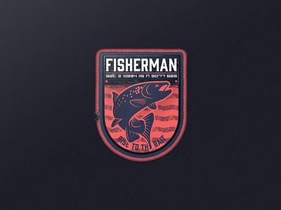 Fisherman animal art badge design drawing fish graphic design great outdoors icon illustration illustrator outdoor photoshop vector