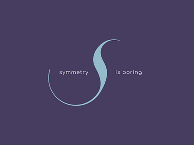 Symmetry is Boring Logo Design branding design logo symmetry