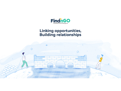 Linking opportunities build common cause communication connect illustration link ngo volunteers winter work together