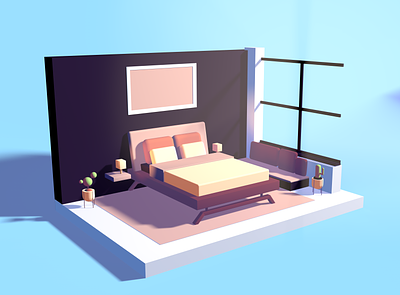 Bedroom Color Palette Exploration cinema4d