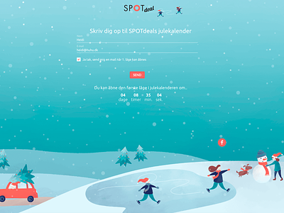 Sign-up landing page for the Christmas Calender 2019 calender christmas design illustration jul julekalender landingpage