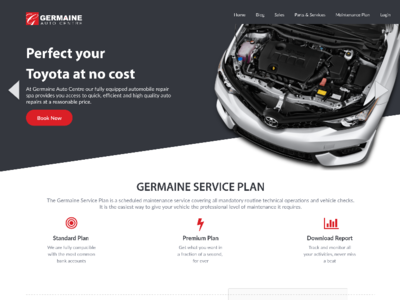 Germaine Service Page branding design landing logo page typography ui ux web