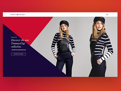 Tommy Hilfiger art direction campaign design digital fashion gigi layout ui ux webdesign