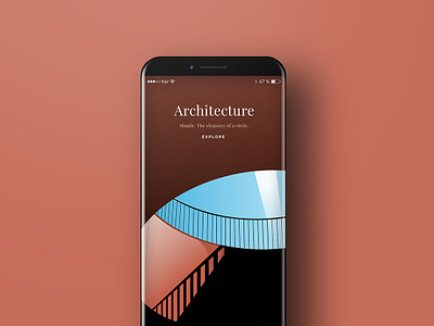 Architecture Series app app branding architecture art direction circle design digital flat illustration layout mobile product redeemer typography ui vector visual web webdesign website