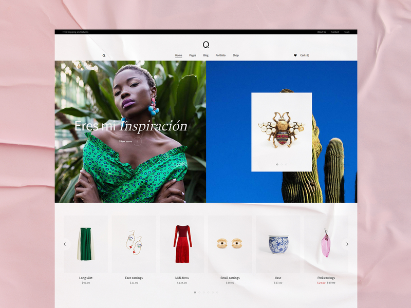 Querida - shop home branding colors design ecommerce qode interactive shop ui ux visual design webdesign