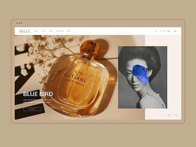 Nillé - Perfumes Home animation cosmetics design ecommerce perfumes qode interactive select themes shop ui ux visual design webdesign woocommerce