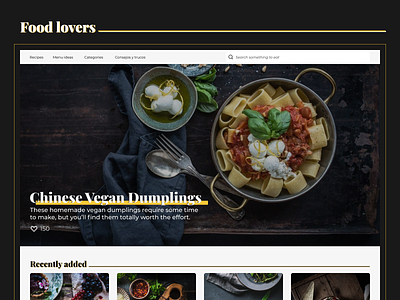 Food lovers 🥪 branding design food home home app idea recipe ui ux video yellow