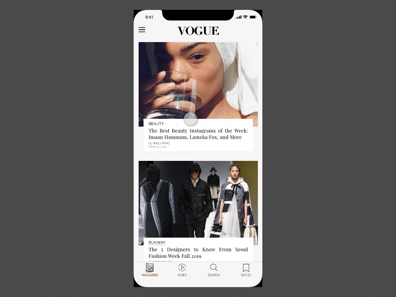 Vogue   Menu
