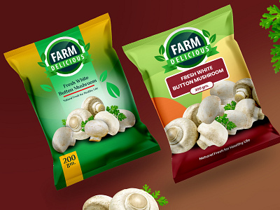 Mushroom Packaging Design agency branding creative design food product freelance illustration india logo packaging