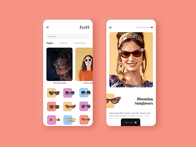 Sun Glasses Store App android app design boutique e commerce fashion glasses shades store store app sun sunglasses