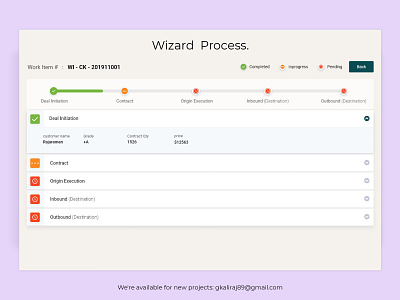 Wizard Design setep wizard wizard process