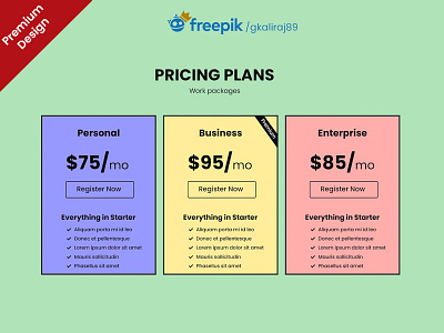 Price Plans Design hosting price our price price concept price plan price table design price tag software price