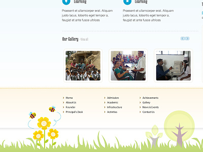 Kids website Footer Design