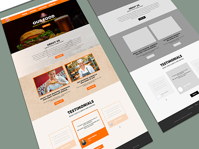Web site design food website landing page one page template webdesign website website design