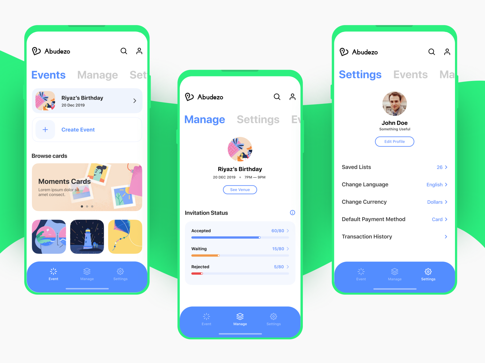 Invitations App by Abhishek Jha on Dribbble