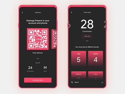 Shoe Size Tags adidas app design ecommerce nike online shopping shoe app ui ux website
