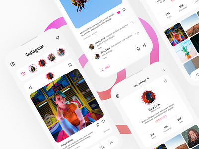 Instagram Redesign app challenges design instagram redesign socail media ui uplabs ux