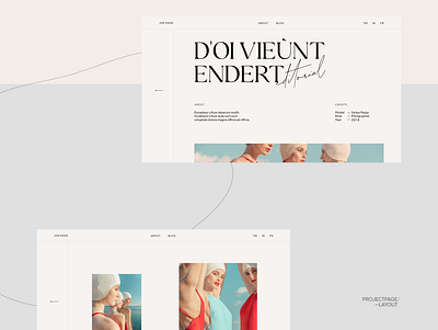 Photographers Folio Projects Page animation design interface typography ui ui design ux web design website