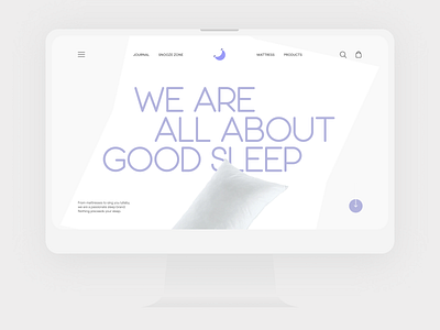 Sleep Brand Website design interface photography typography ui ux web design website