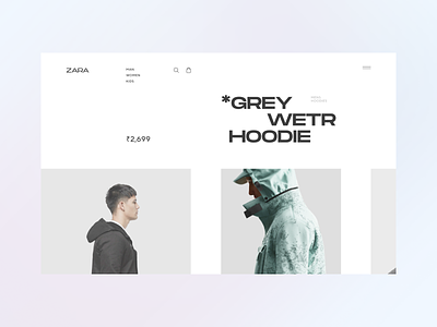 ZARA Mens redesign app apparel clothing brand design ecommerce gucci online shopify stores typography ui ux web design website zara