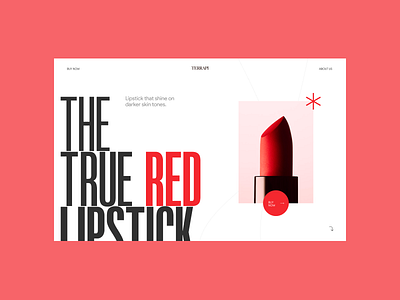 Lipstick Landing Page beauty branding design freelancer typography ui web design website