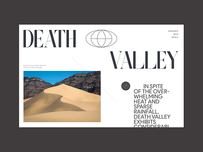 Death Valley death valley design freelancer inspiration poster typography ui ux website world