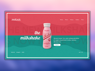 Milkshake Website design explore homepage interface milkshake ui ui design ux web app web design website works