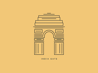 India Gate Lineart art delhi design gate india india gate line logo monument