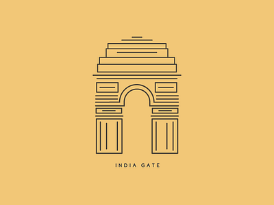 India Gate Lineart