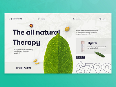 Browncatz Landing Page. beauty branding inspiration minial nature shop ui ux website website builder