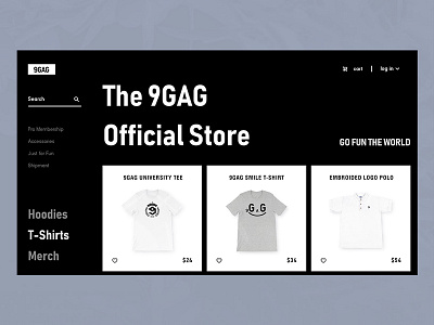 9GAG Store 9gag app branding design interface store ui ui design ux website