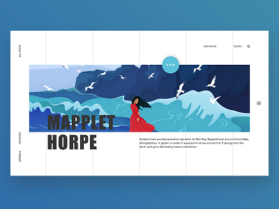 Artist Explorer branding illustration interface layout typography ui ux vector web website