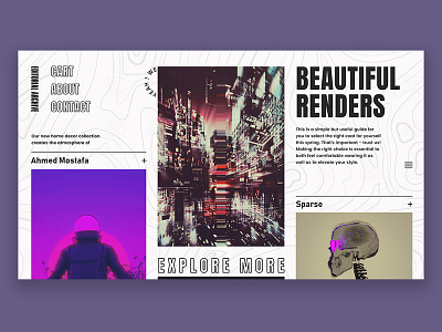 3D Render Collection. app design illustration inspiration interface photoshop renders typography ui ux web app website