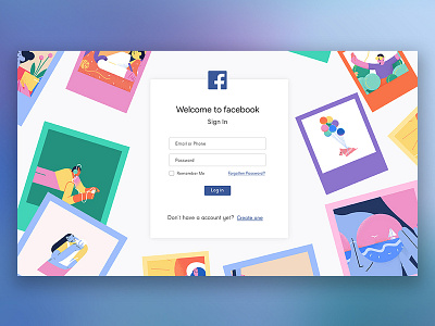 Facebook Login app dailyui design facebook fb form login ui ui design ux web website