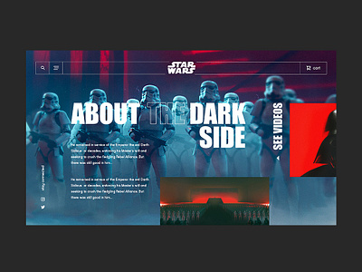 Star Wars About Page animation app branding design interface typography ui ux web web app website