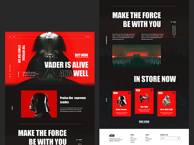 Star Wars Homepage star ui ux wars website