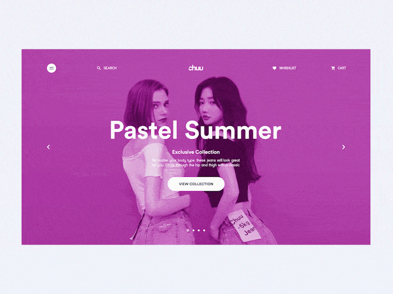 CHUU Banner Animation app apparel branding chuu design korea south ui ux web design website